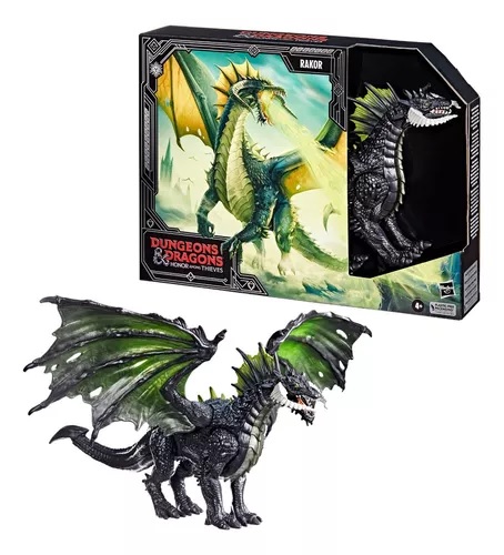 Figura de dragón negro Rakor de Dungeons & Dragons