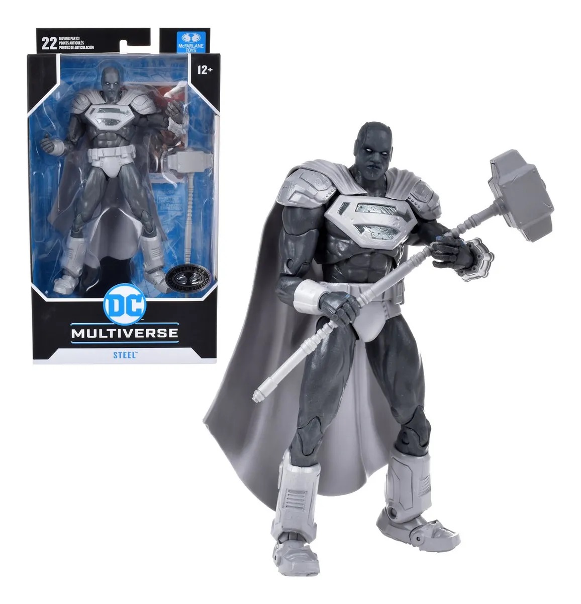 Figura Steel Reign Of The Supermen Capa Gris