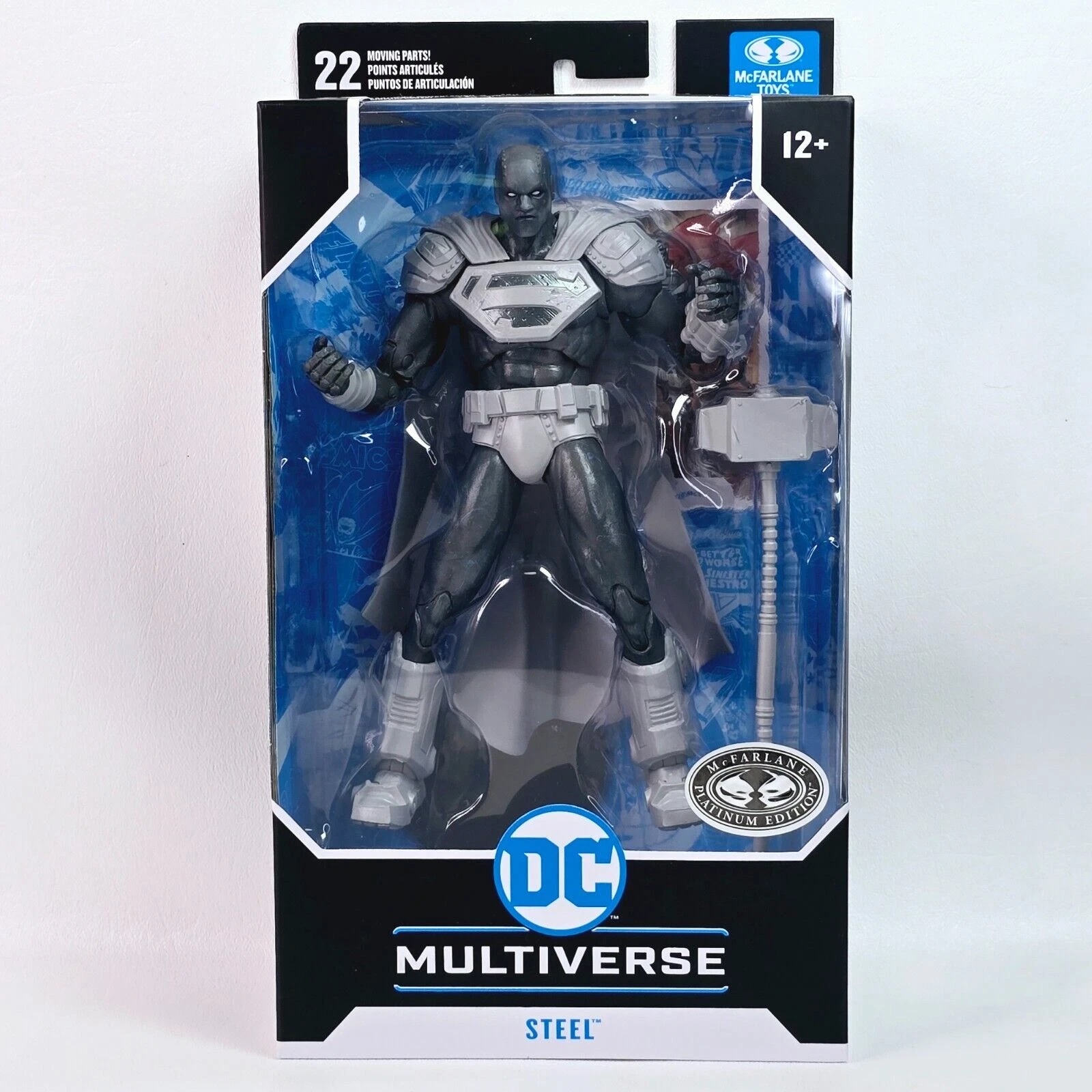 Figura Steel Reign Of The Supermen Capa Gris